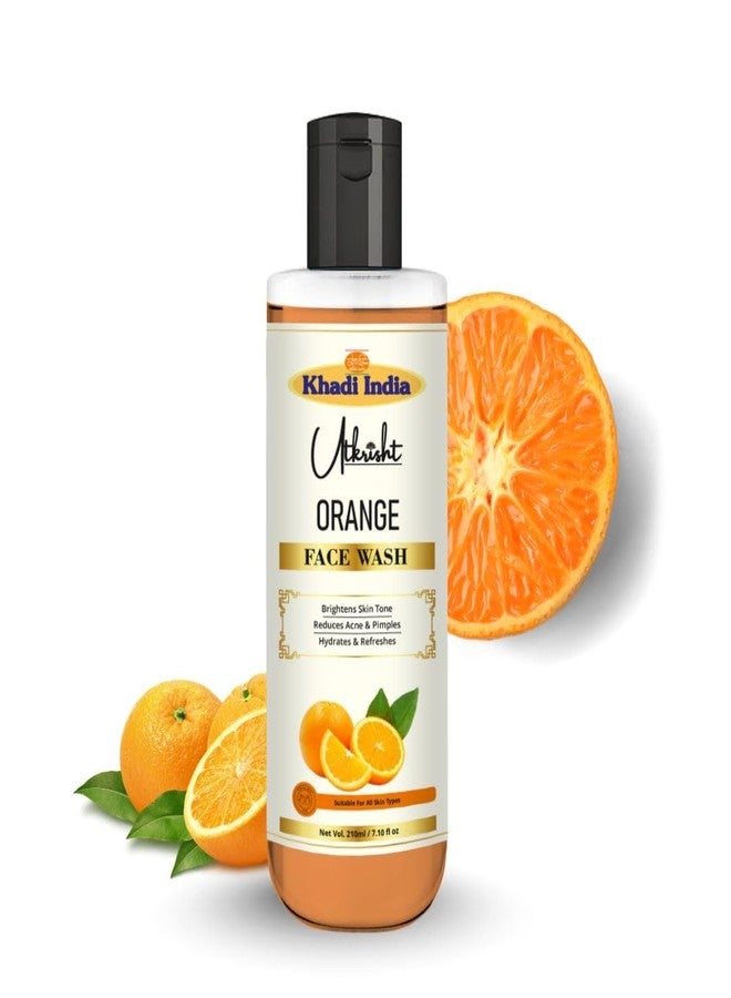 Utkrisht Khadi Orange Face Wash | Brightening & Oil Control Herbal Cleanser for Glowing Skin | Vitamin C-Rich Daily Face Wash for Men & Women - 210ml - Image 2