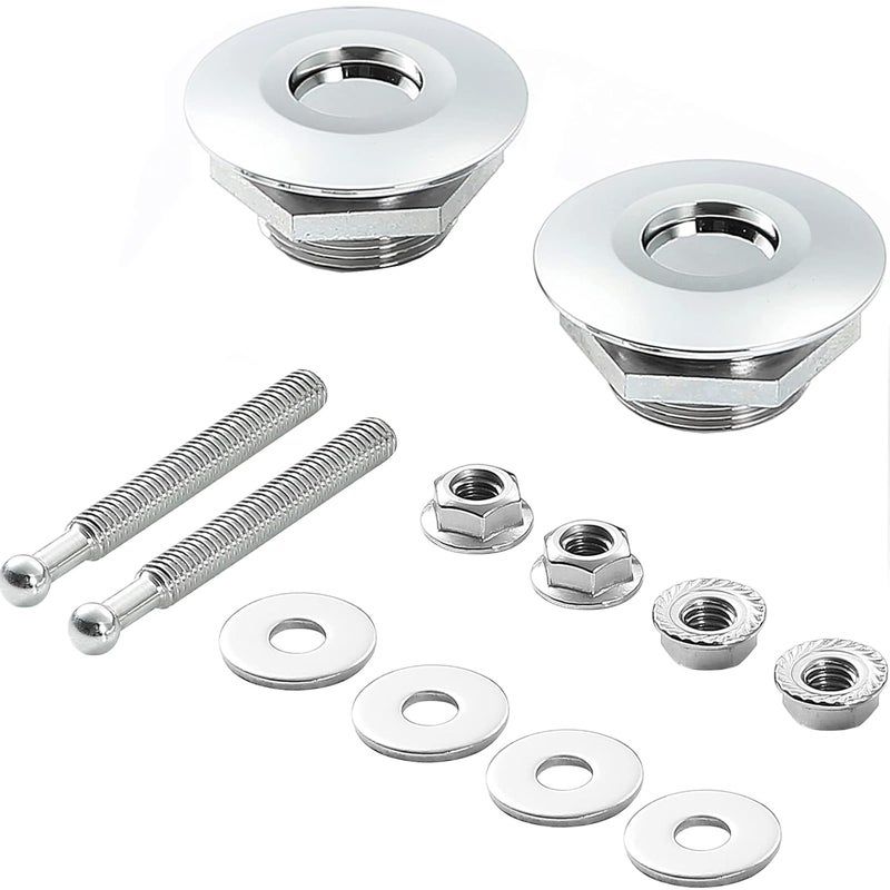 RVCAZON STETION Quick Release Latch License Plate Lock Clip 1.25" Diameter Aluminum Alloy Car Hood Pins Lock Clip Kit for Bumper Hood License Plate (2 Pack - Silver) - Image 1