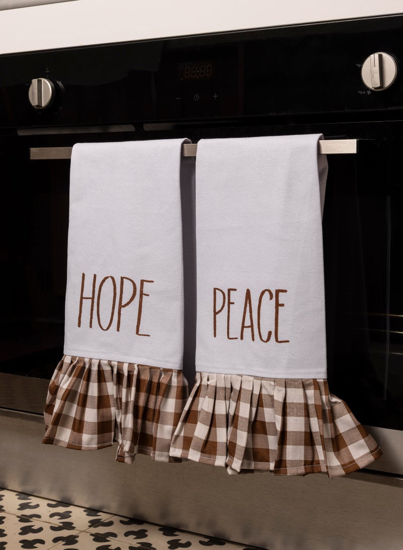 Words Co. Hope & Peace kitchen towel set  - Image 1