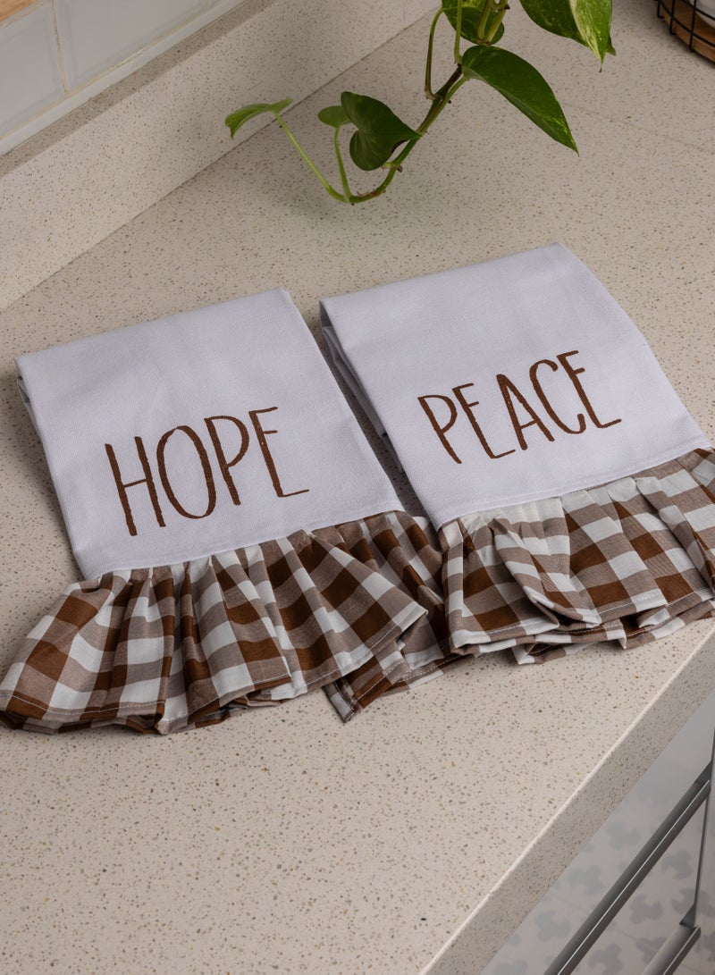 Words Co. Hope & Peace kitchen towel set  - Image 2