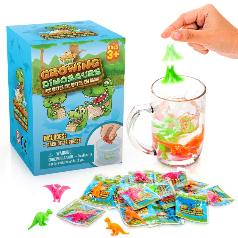 IPIDIPI TOYS Dinosaurs Water Growing Toys for Kids 25Pack Individually Wrapped Expandable Dinosaur Toys Water Growing Animals Ocean Party Favors Birthday Goodie Bag Stuffers for Kids - Image 3