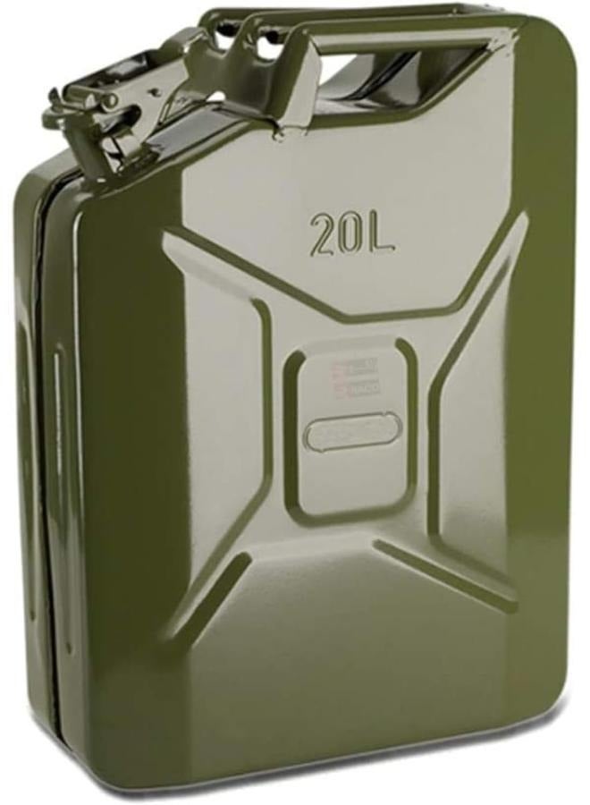20L Petrol Canister with Portable Handle Stainless Steel Fuel Tank - Image 1