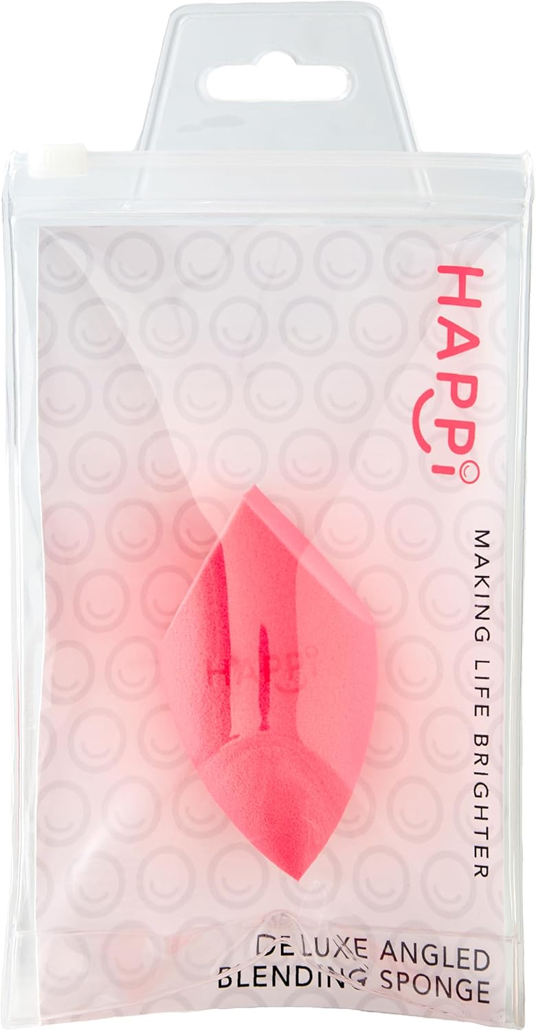 Happi Deluxe Angled Blending Sponge Flawless Finish Seamless Coverage Precise Application Ultra Soft Makeup SpongesEveryday Beauty Essential Single Sponge