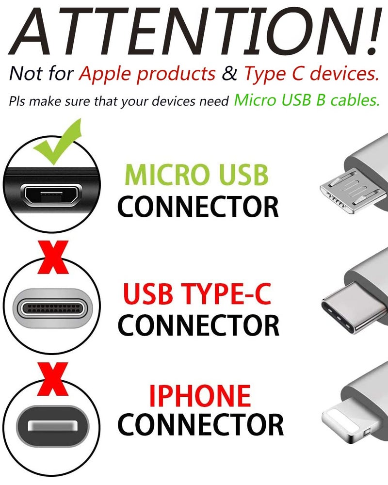 MYFON Micro USB Cable, 2 Pack [6FT, 6FT], Fast Charging Cable, High Speed Android Charging Cable, Android Phone Cable for Samsung Galaxy S7 Edge S6 S5 and More, Trustable - Image 4