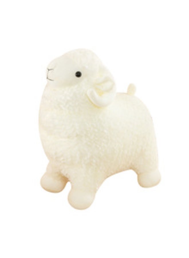KHAJUL Sheep Plush Toy – 35cm Soft Stuffed Animal Lamb, Safe & Secure Eyes, Machine Washable, for Eid al-Adha, Birthday & Kids’ Gifts, White - Image 5