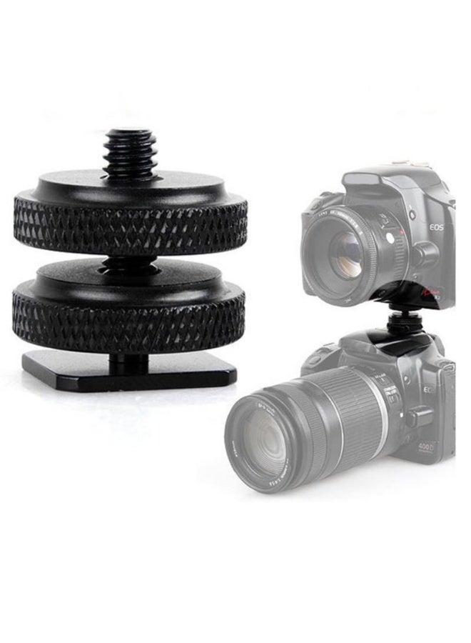 Camera Hot Shoe Mount to 1/4"-20 Tripod Screw Adapter 1/4" Double-Layer Screw Adapter for Camera Flash Hot Shoe Mount DSLR Camera - Image 1