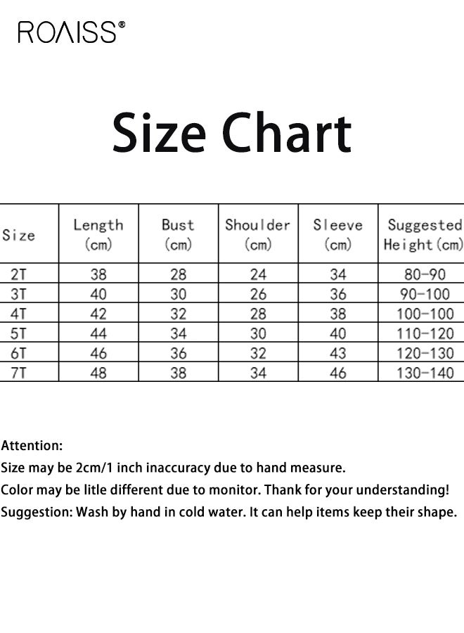 رويس بلوزة أنيقة للفتيات الصغيرات، بلوزة برقبة مستديرة وأكمام طويلة بنقشة جميلة، مناسبة للارتداء اليومي أو أي مناسبة - Image 5
