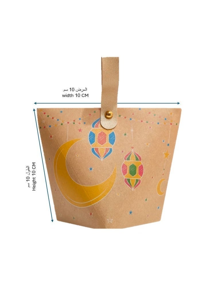 5 أكياس للعيد او هدايا رمضان ، مخصصة لتغليف هدايا العيد وتوزيعاته . مناسبة لتغليف الشوكولاتة، الحلويات، العيديات، والهدايا الخفيفة، وتُستخدم في المنازل، المدارس، وحفلات العيد. - Image 2