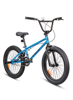 Spartan Spartan 20" ZEPHYR Freestyle BMX Blue Gloss - 360° rotatable handlebar, 2 Stunt Pegs, Adjustable Padded Seats, Wide Tyres, For kids age 7 to 10  - Image 1