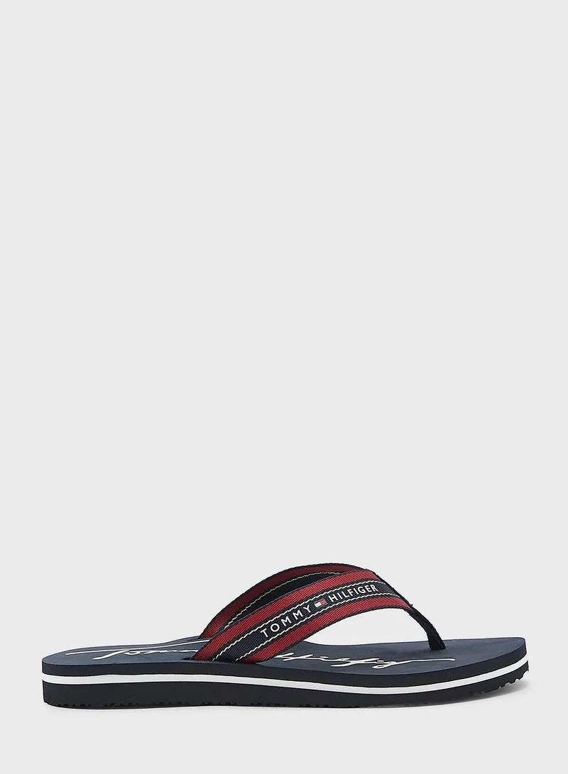 TOMMY HILFIGER Signature Beach Flip Flops