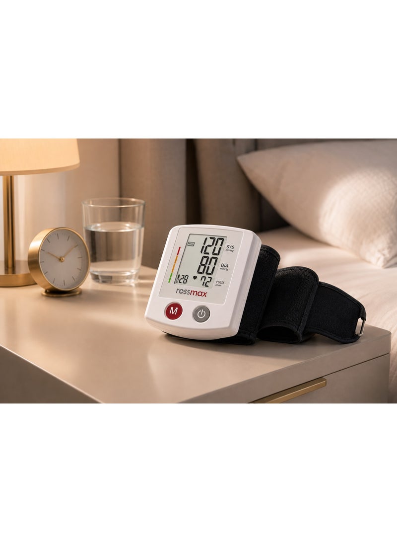 Rossmax S150 Digital Wrist Blood Pressure Monitor with SmartSense Technology & 60 Memory Slots - White & Black (1 Piece) - Image 5