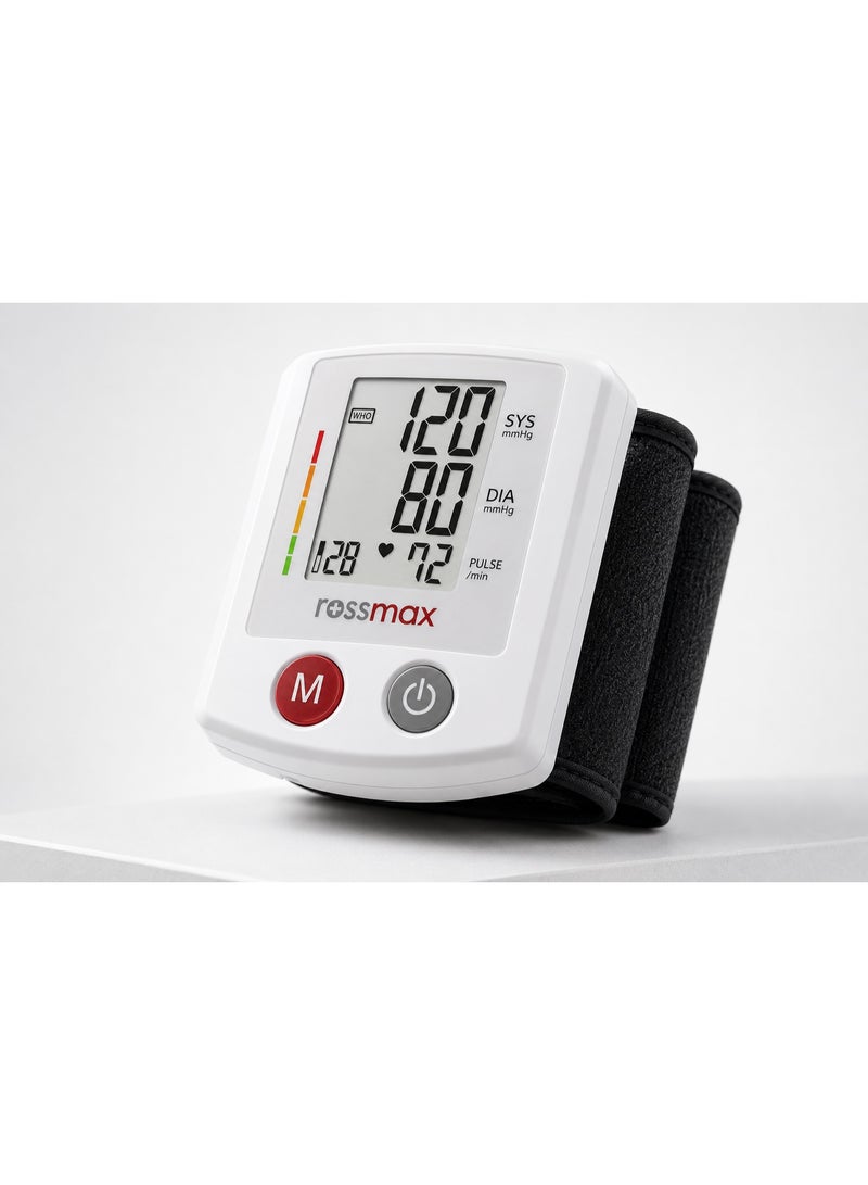 Rossmax S150 Digital Wrist Blood Pressure Monitor with SmartSense Technology & 60 Memory Slots - White & Black (1 Piece) - Image 1