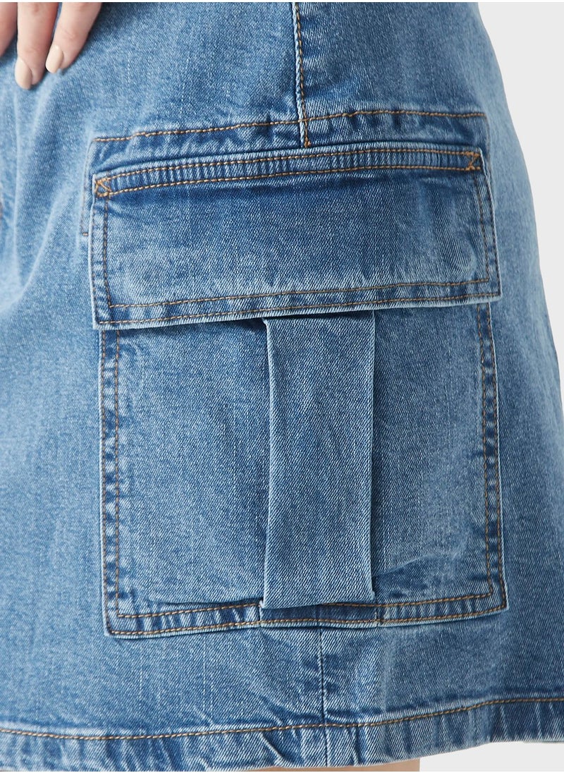 Lee Cooper Denim Pocket Detail Skirt  - Image 3