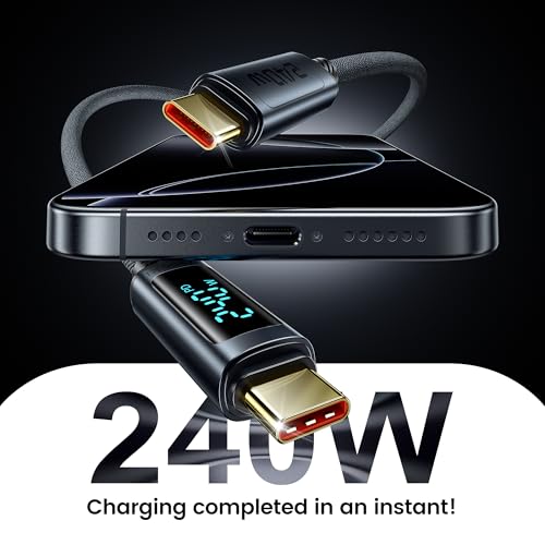 toocki USB C Cable [2Pack,6.6ft] 240W Fast Charging Cord with LED Display Compatible with iPhone 17 16 15 Pro Plus Pro Max Air, iPad Pro, Samsung Galaxy S25 S24, Switch, MacBook Air, Pixel - Image 2