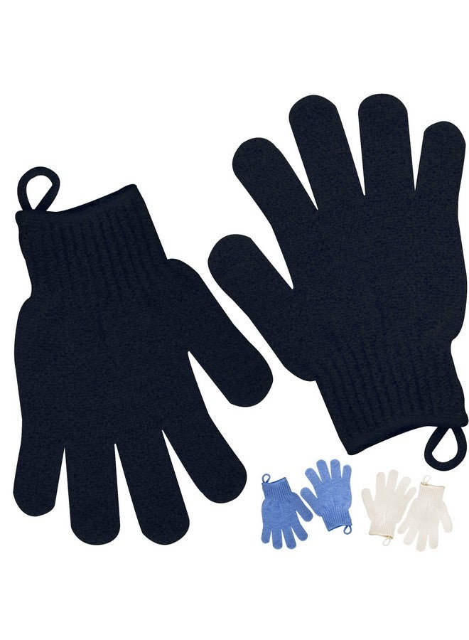 Meiyante Exfoliating Glove With Hanging Loop Bath Gloves 1 Pair Shower Gloves Heavy Exfoliating Gloves For Men And Women Shower Gloves Body Wash Makes Skin Soft Healthy Body Exfoliating Gloves 1 Pair Black  - Image 1