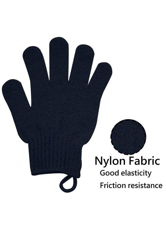 Meiyante Exfoliating Glove With Hanging Loop Bath Gloves 1 Pair Shower Gloves Heavy Exfoliating Gloves For Men And Women Shower Gloves Body Wash Makes Skin Soft Healthy Body Exfoliating Gloves 1 Pair Black  - Image 2