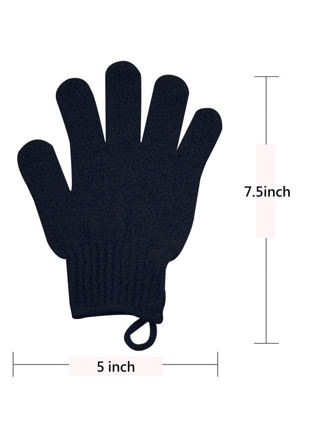 Meiyante Exfoliating Glove With Hanging Loop Bath Gloves 1 Pair Shower Gloves Heavy Exfoliating Gloves For Men And Women Shower Gloves Body Wash Makes Skin Soft Healthy Body Exfoliating Gloves 1 Pair Black  - Image 4