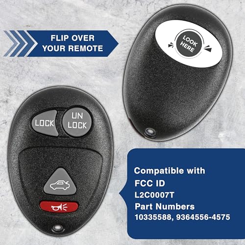 KeylessOption Keyless Entry Remote Control Car Key Fob Replacement for L2C0007T - Image 4