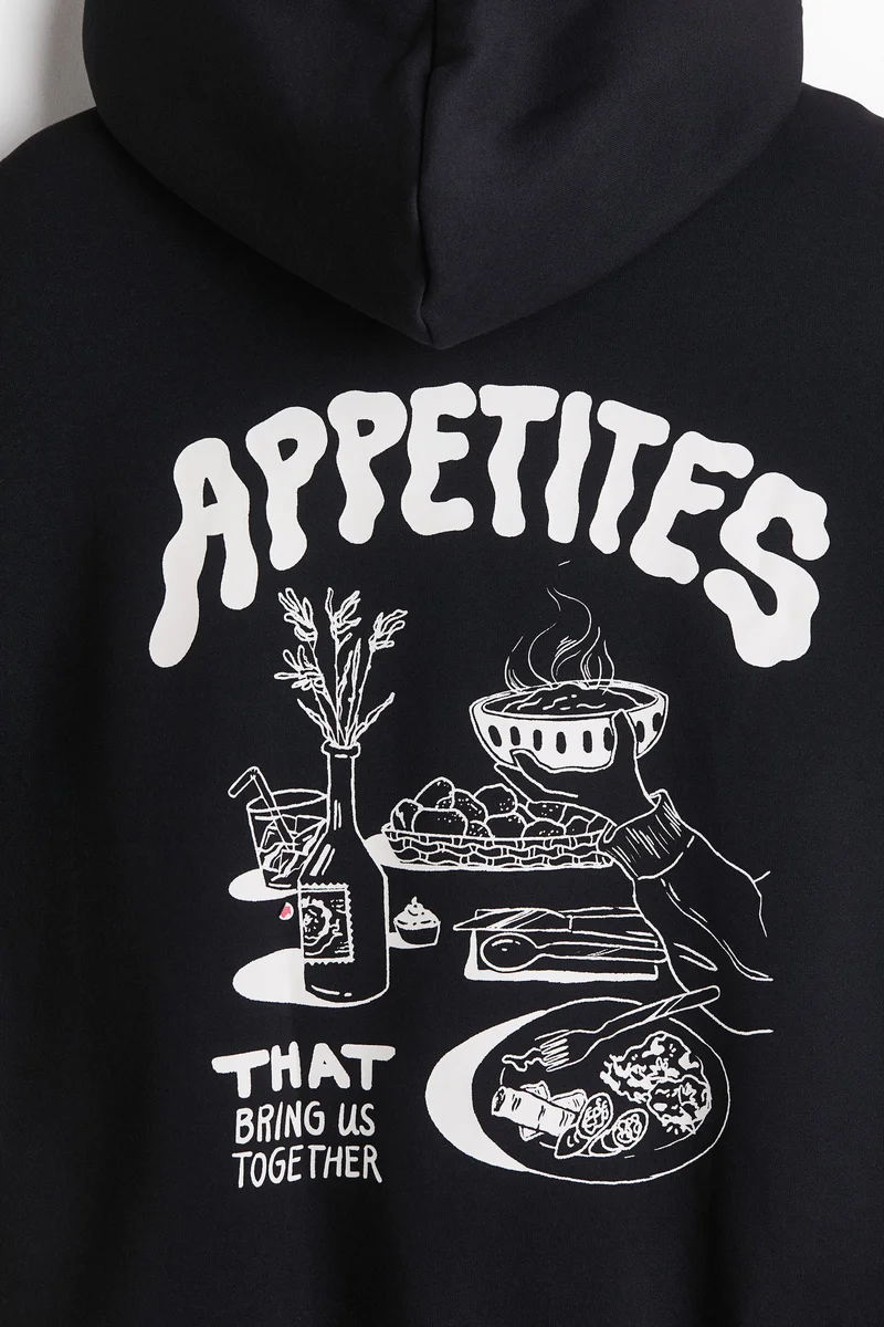 H&M Relaxed Fit Printed hoodie