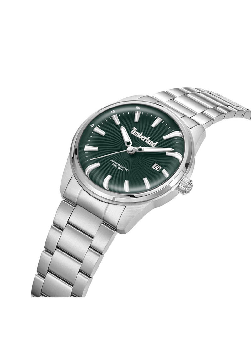 Timberland Men Birch Road Silver Dial Leather Strap Analog Watch for Men, 45mm - Image 2