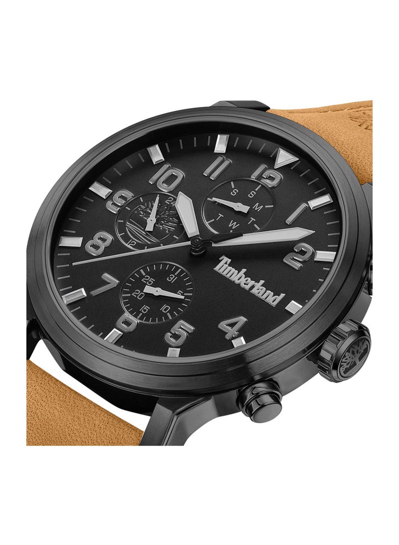 Timberland Men Birch Road Silver Dial Leather Strap Analog Watch for Men, 45mm - Image 4