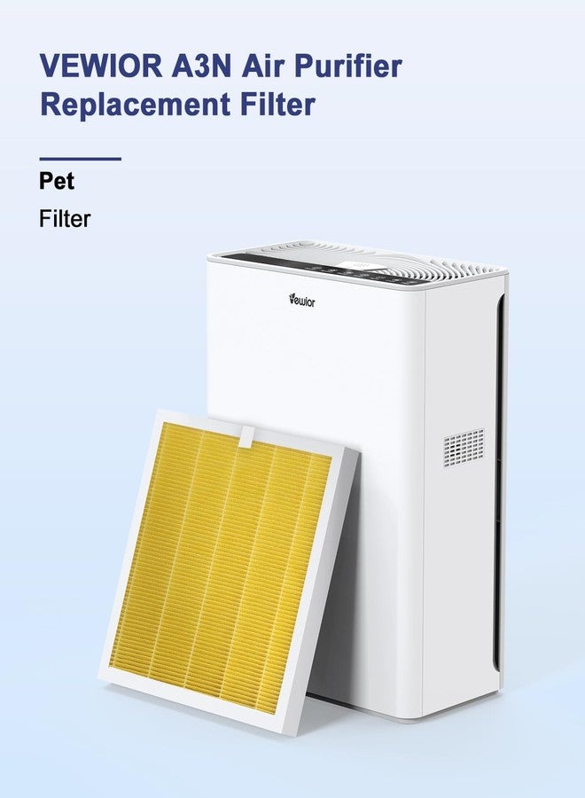 VEWIOR Official Replacement Filter True HEPA Replacement Filter, Compatible VEWIOR A3N Air Purifier, H13 True HEPA Filter for Air Cleaner, Pet Filter 1PCS - Image 3