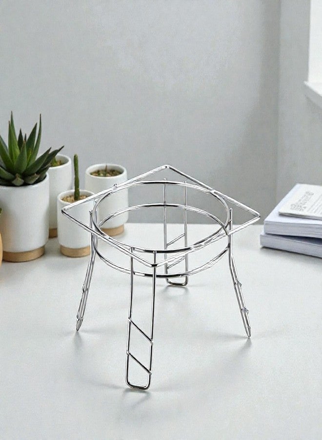 STANDIFY® Pod & Matka Stand Stainless Steel Heavy Duty Water Pot & Matka Holder Table Organizer Space-Saving Multi-Purpose Rack. - Image 1