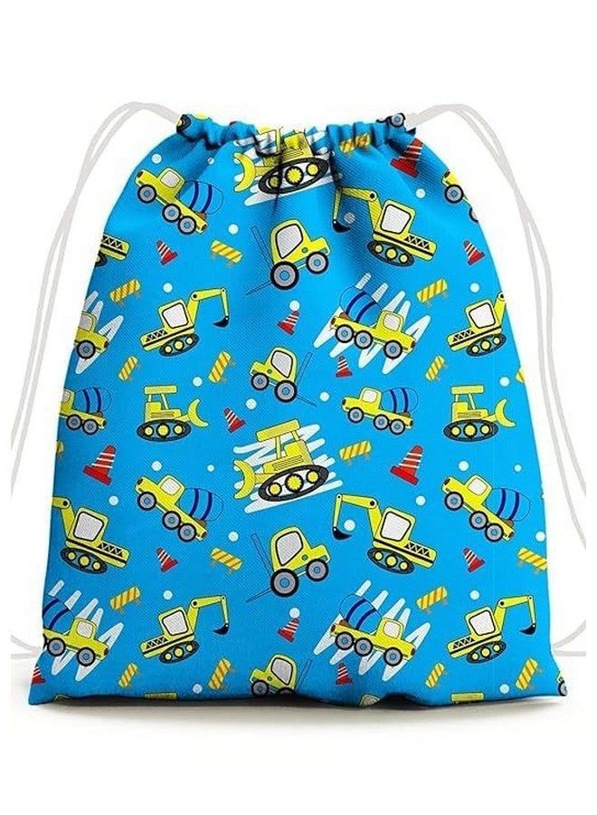 Baby of Mine Waterproof Bagpacks Bag For Kids School, Tuition, Swimming & Beach Dipper Bag For 3 to 10 Year Boys and Girls (Earth Mover Printed) - Image 1