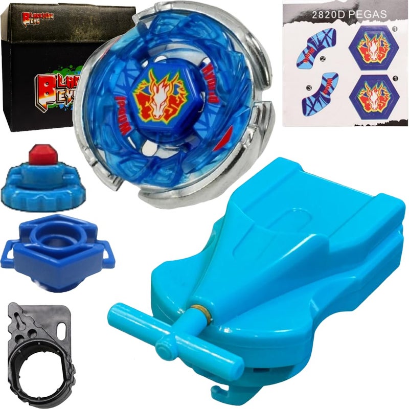 BLADEKING BEYS BB28 Stom' Pegasis 105RF + 1 Way String Launcher (Right Spin) + Toy Storage Box - Image 5