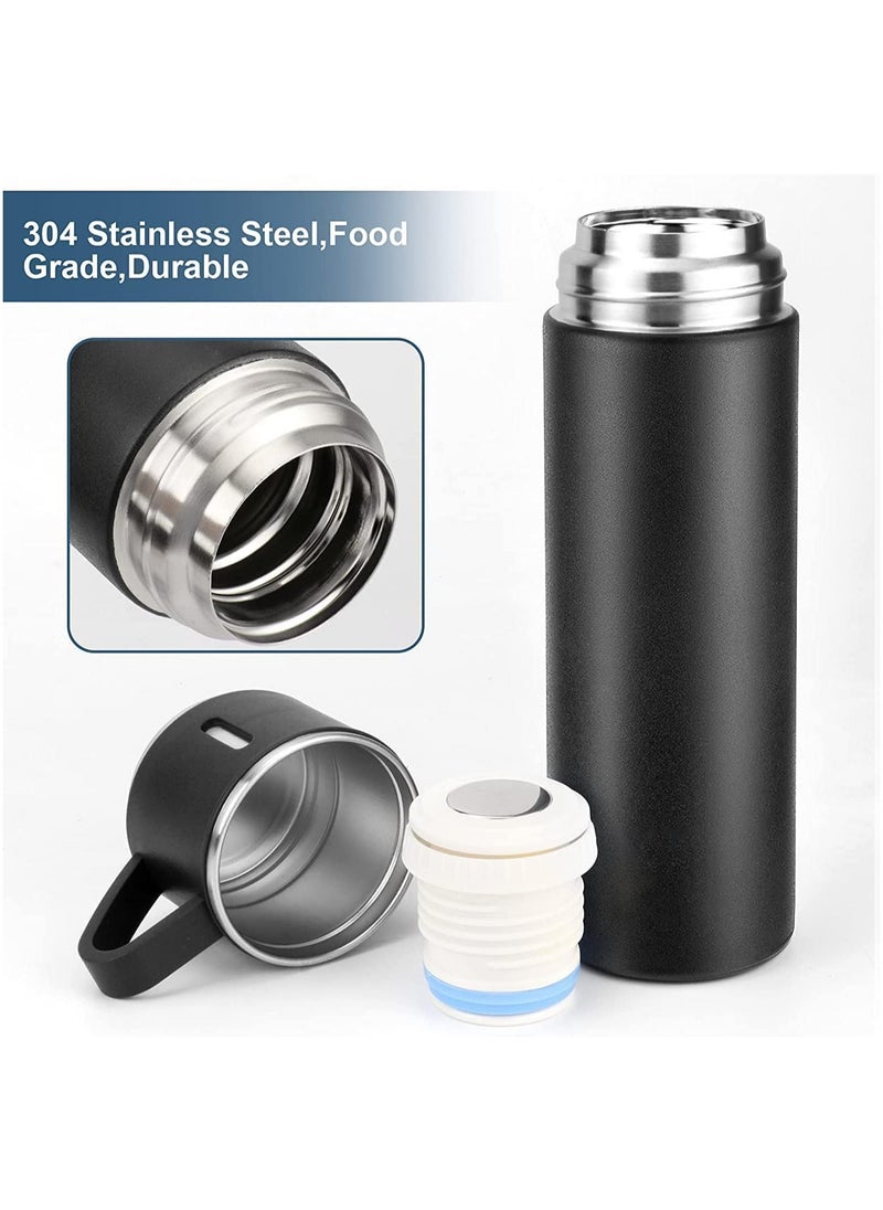 Generic - 5Qebhram Vacuum Insulated Thermos 500ml Stainless Steel Thermal Bottle for Hot and Cold Beverages with Coffee Water Cup Travel Travel Travel Travel Travel... - Image 1