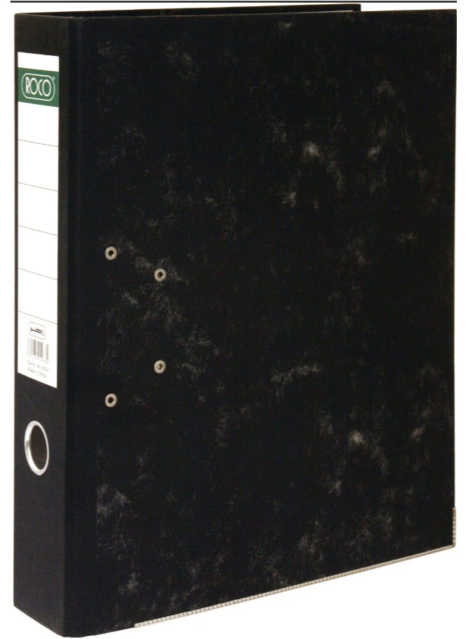 ROCO Standard Box File, 7.50 cm, F4/A4, Black, Pressboard
