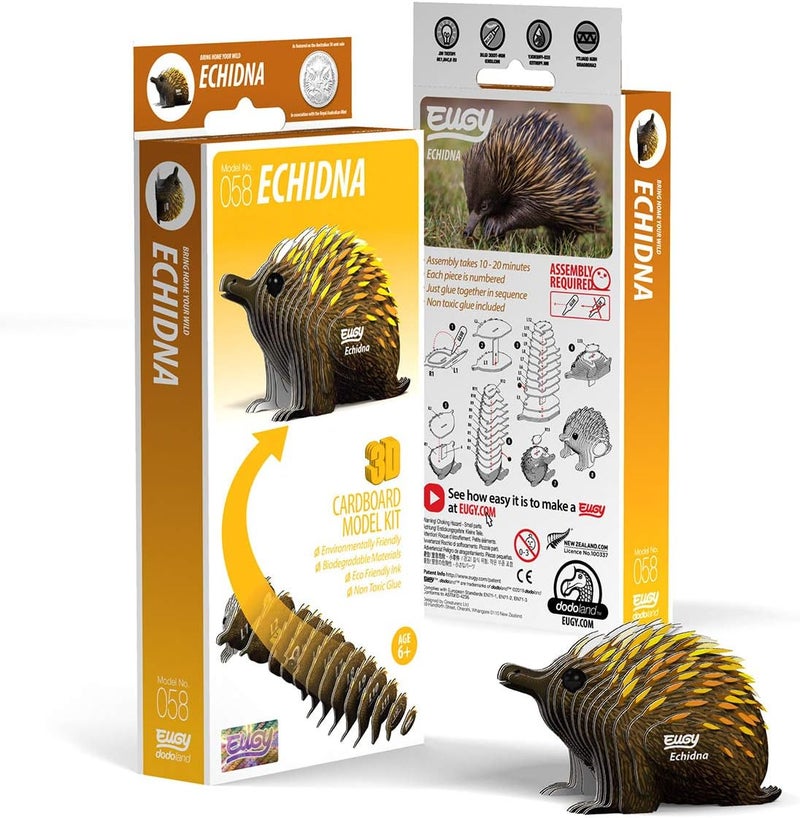 EUGY 058 Echidna Eco-Friendly 3D Paper Puzzle [New Seal] - Image 5
