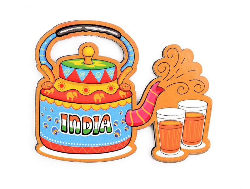 Click n ship Multicolor Indian Tea Chai Magnet for Kitchen - Image 1