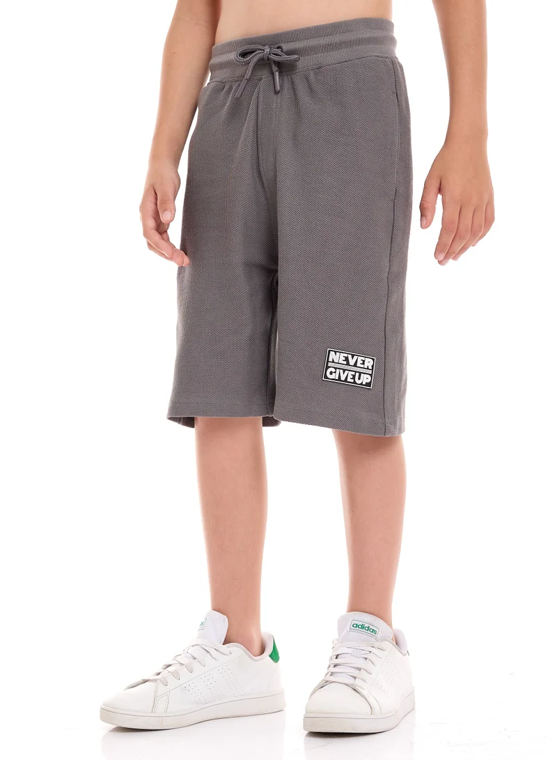 victor and jane Boys 2-Piece Set: T-Shirt & short for (6-12 Years) Grey