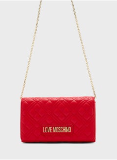 Love Moschino Chain Detailed Flap Over Clutche  - Image 1