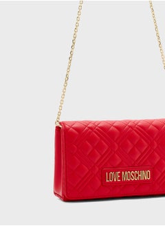 Love Moschino Chain Detailed Flap Over Clutche  - Image 3