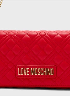 Love Moschino Chain Detailed Flap Over Clutche  - Image 4