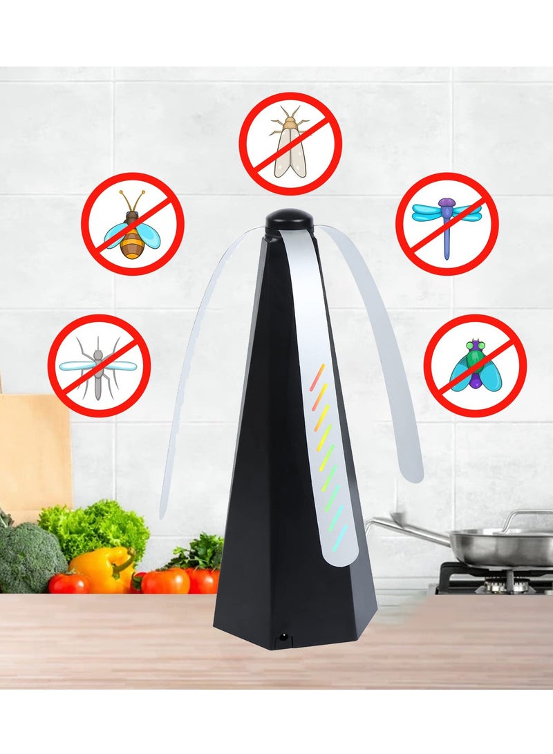 Zikra Fly Repellent Fan Keep Flies and Bugs Away from Food Enjoy Outdoor Dining Picnic Table Repellent Fan Fly and Mosquito Repeller (1 Piece, Black) - Image 4
