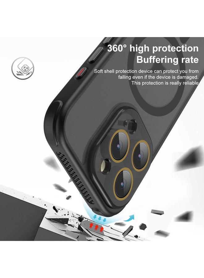 إيروريكس جراب لهاتف iPhone 14 Pro مصنوع من جلد جانبي مبرد مغناطيسي من MagSafe مع غشاء عدسة - Image 4