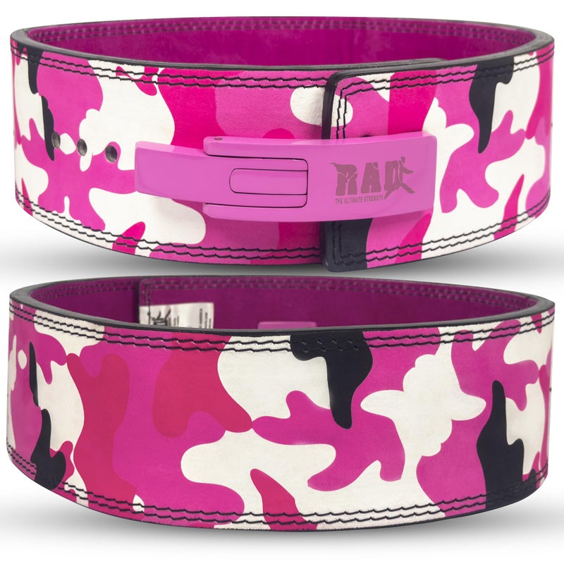 RAD Lever Weight Lifting Gym Belt for Men & Women Size 63 TO107 CM,Thick 10MM & Width 4 Inch Lever Powerlifting Belts for Women Dead Lift Workout Belt Leather Weight Lifting Lever Gym Squat Belt - Image 1