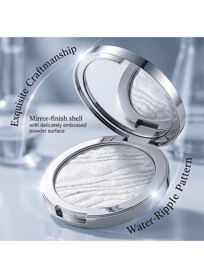 Faiccia Shimmering Fairy Highlighter Powder, Shimmering Baked Highlighter Palette, Long-Lasting Blendable Glow Highlighter for Face and Body #01 - Image 4