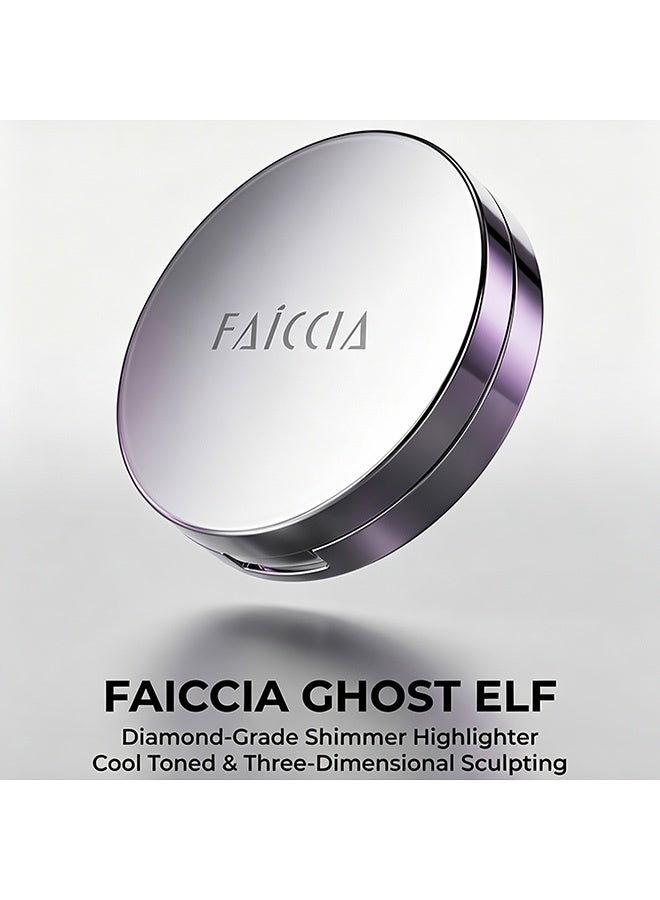 Faiccia Shimmering Fairy Highlighter Powder, Shimmering Baked Highlighter Palette, Long-Lasting Blendable Glow Highlighter for Face and Body #01 - Image 5