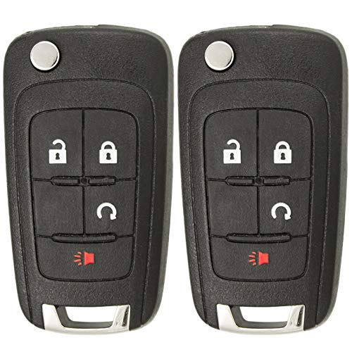 Keyless2Go Replacement for Keyless Remote 4 Button Flip Car Key Fob for OHT01060512 (2 Pack) - Image 2
