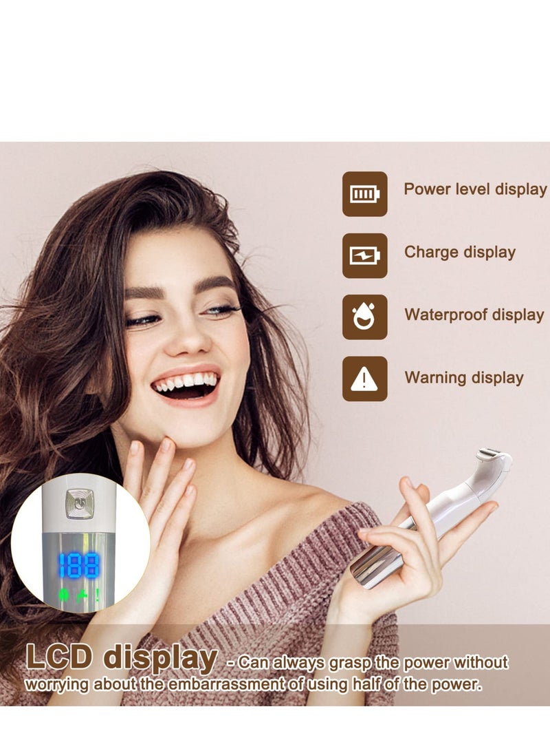 SYOSI Electric Razor Kit for Women, Multi-Functional Bikini Trimmer for Women Pubic Hair Nose Eyebrow Face Legs Portable Womens Shaver Cordless 6 in 1 Women's Grooming Set - Image 3