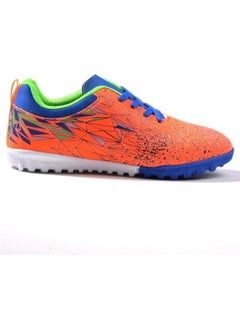 Cool Messi Orange Boys Lace-Up Indoor Soccer Shoes  - Image 1