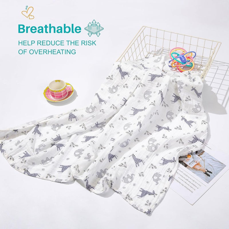 Motherly 100% Cotton Muslin Baby Swaddle | Dreamy Wrap Cozy Swaddle for New Born Baby, Size - 120cm X 120cm (47"x47") - Image 3
