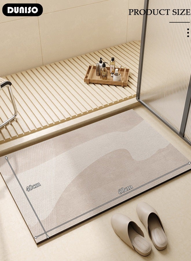 DUNISO Diatom Mud Bath Mat, Bathroom Mat, Extra Soft and Absorbent Bath Rugs, Non-Slip Bath Carpet, Machine Wash Dry, Bath Mats for Bathroom Floor, Tub and Shower - Image 4