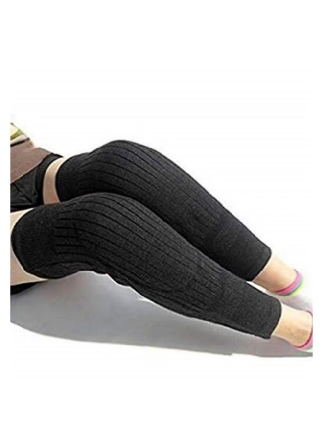 Unisex Winter Warm Thicken Cashmere Wool Knee Brace Support Pads Leg Warmers Thin Knee Sleeves for Men and Women Sports and Daily Wear (Dark Grey) - Image 3