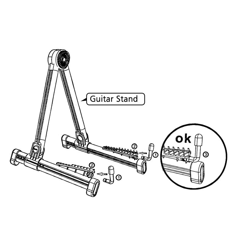 Foldable Guitar Stand 18 Inch High Strength ABS Material - Lightweight Portable Design with Anti-Slip Rubber Mats for Home Studio School Travel - Image 3