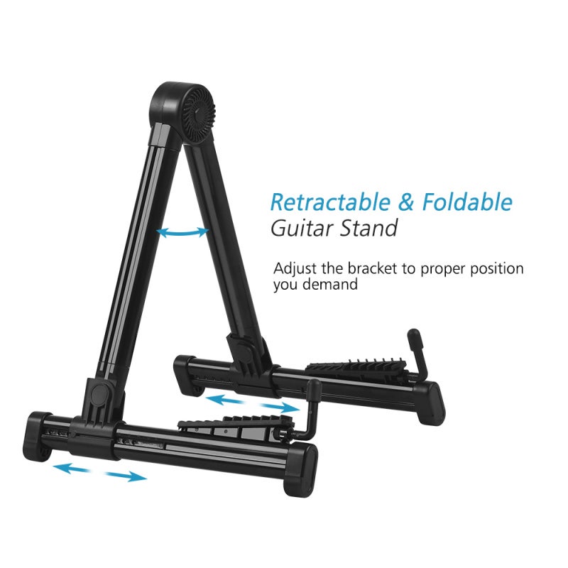 Foldable Guitar Stand 18 Inch High Strength ABS Material - Lightweight Portable Design with Anti-Slip Rubber Mats for Home Studio School Travel - Image 5